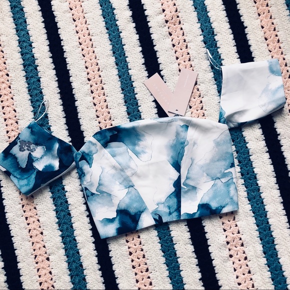 KEEPSAKE the Label Tops - Keepsake the Label Sublime Print Bodice Crop Top